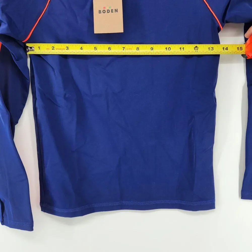 NWT Mini Boden Kids 10-11 College‎ Navy Sun Safe Rash Vest
